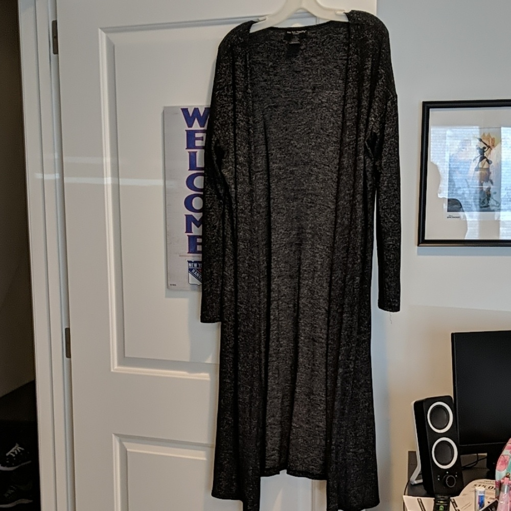 See You Monday Dark Gray Duster Cardigan